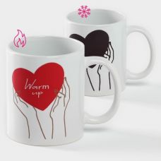 Кружка - хамелеон керамическая Доляна Warm up, 350 мл