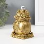 Feng Shui Figurine “Two Frogs on Money Bag”, Polyresin, Bronze Finish