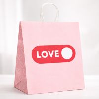 Kraft hədiyyə çantası "SEVGİ düyməsi"