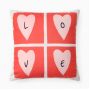 Decorative Pillow “Ethel” Love, 40×40 cm, Velour