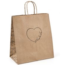 Kraft hədiyyə paketi «Sevgi»