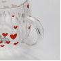Glass Mug “Hearts”, 350 ml