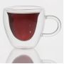 Magistro “Heart” Double Wall Glass Mug, 250 ml