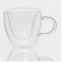 Magistro “Heart” Double Wall Glass Mug, 250 ml