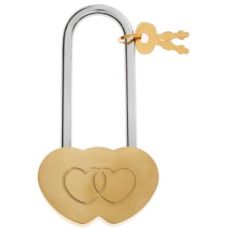Wedding Love Lock Heart Shape Padlock with Keys 240×24 mm