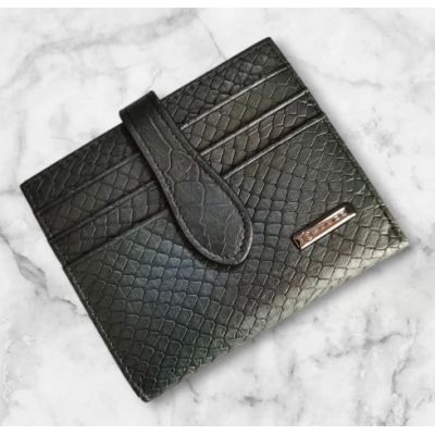 Solido 15-10BK Leather Card Holder with Strap