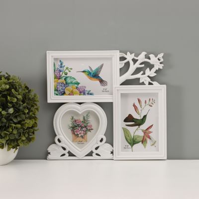 3 şəkil üçün fotoçərçivə kolaj Flamingo və quşlar”