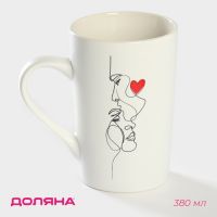 Dolyana “Hisslər” fincanı, 380 ml, farfor, ağ