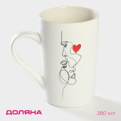 Dolyana “Hisslər” fincanı, 380 ml, farfor, ağ