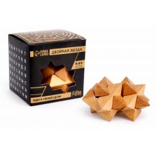 Wooden Puzzle “Double Star” Brain Teaser 3D