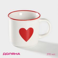 Dolyana Porcelain Mug “February 14. Heart”, 370 ml