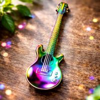 Ложка десертная Magistro «Гитара», 12 см, цвет хамелеон