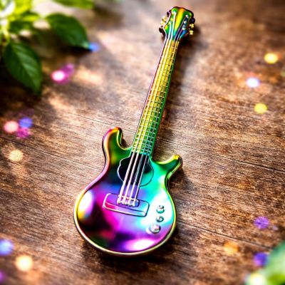 Ложка десертная Magistro «Гитара», 12 см, цвет хамелеон