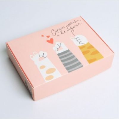 Коробка подарочная складная «Лапки»