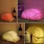 LED Book Night Light USB with Color Changing Light, 21.5×17×3 cm