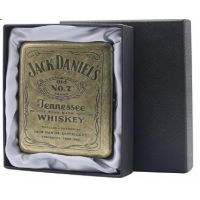 Jack Daniel’s Retro Vintage Metal Cigarette Case, Bronze, 20 Cigarettes