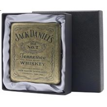 Jack Daniel’s Retro Vintage Metal Cigarette Case, Bronze, 20 Cigarettes
