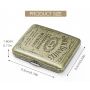 Jack Daniel’s Retro Vintage Metal Cigarette Case, Bronze, 20 Cigarettes