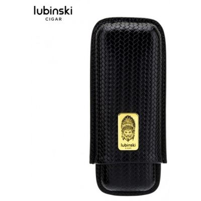 Футляр для двух сигар Lubinski Leather BK emb-50019BK