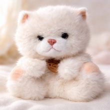 Мягкая игрушка Белый котик 25 см Мягкая игрушка Белый котик 25 см