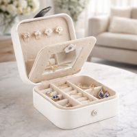 Craft ağ rəngli zinət əşyaları üçün saxlama qutusu