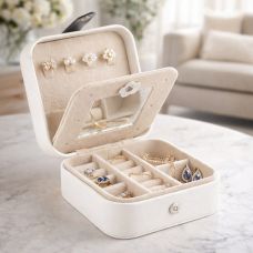 Craft White Jewelry Storage Organizer Box