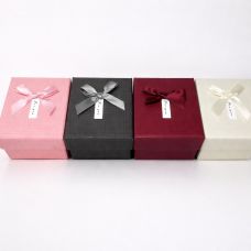 Watch and Bracelet Gift Box with Cushion and Bow 9×8.5×6 cm