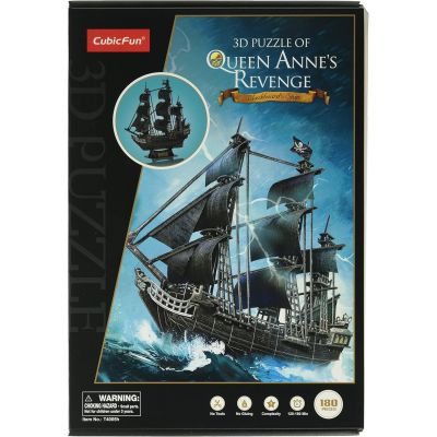 CubicFun 3D Puzzle Pirate Ship Queen Anne’s Revenge Blackbeard 180 Pieces