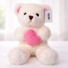 Çəhrayı ürəkli yumşaq oyuncaq ayı 22 sm