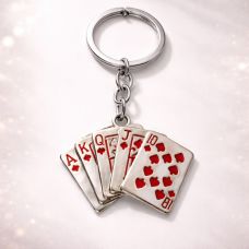 Oyun kartları brelok metal poker aksesuar