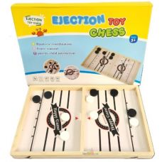 Настольная игра «Шашки-вышибашки / Fast Sling Puck» малая деревянная