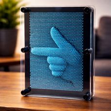 3D pinart əl izi masaüstü oyuncağı - Göy 14,5×6×20 sm