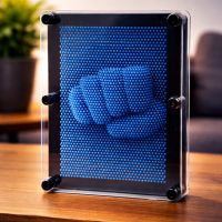 3D pinart əl izi masaüstü oyuncağı - Mavi 14,5×6×20 sm