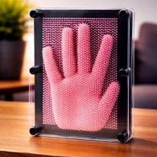 3D Pin Impression Sculpture – Pink 12.5×6×17.5 cm