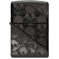 Зажигалка Zippo Armor Skull Collage с гравировкой 360° MultiCut