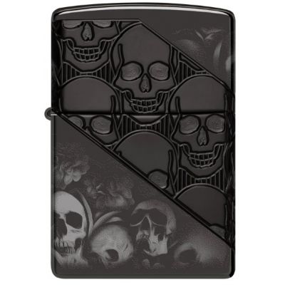 Зажигалка Zippo Armor Skull Collage с гравировкой 360° MultiCut