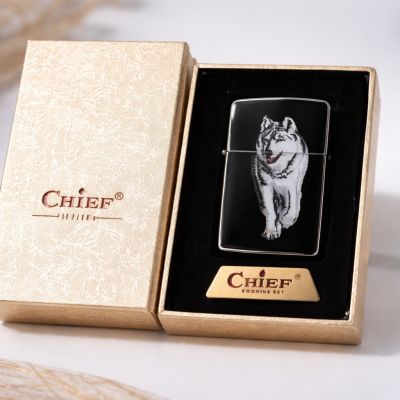 Chief Wolf Metal Gas Lighter