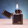 Бензиновая зажигалка ZORRO Black с золотыми элементам