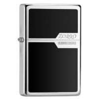 Зажигалка ZORRO Ultimate Black with Silver Trim бензиновая (Z6007B)