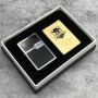 Зажигалка ZORRO Ultimate Black with Silver Trim бензиновая (Z6007B)