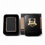 Зажигалка ZORRO Z8814 бензиновая черная матовая с золотой окантовкой
