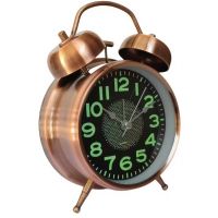 Будильник ретро металлический с подсветкой и звонком 12.5 см Будильник ретро металлический с подсветкой и звонком 12.5 см
