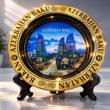 Suvenir boşqab Azerbaijan Baku 12 sm
