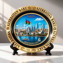 Suvenir boşqab Azerbaijan Baku 20 sm