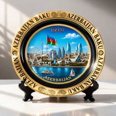 Сувенирная тарелка Azerbaijan Baku 20 см