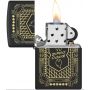 Zippo 46483 Lines Design Matte Black Windproof Pocket Lighter