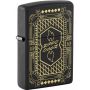Zippo 46483 Lines Design Matte Black Windproof Pocket Lighter