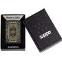 Zippo 46483 Lines Design Matte Black Windproof Pocket Lighter