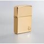 Zippo Armor High Polish Brass Lighter with Flame Design Engraving