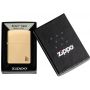 Zippo Armor High Polish Brass Lighter with Flame Design Engraving